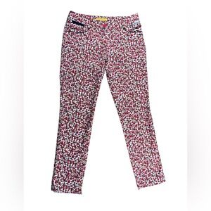 Louis Castel Floral Poppies Print Golf Capri Pants